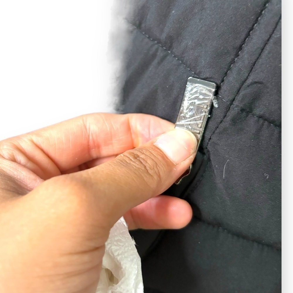 NWT Nautica Black Lightweight Puffer Jacket with Removable Hood MSRP $200 - XS - Picture 6 of 14